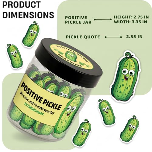 60 Positive Pickle Cards Jar