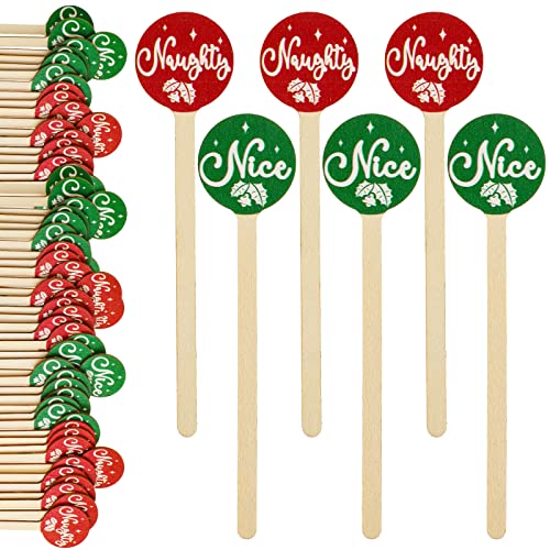 120 Pcs Wooden Christmas Coffee Stirrers Stir Sticks