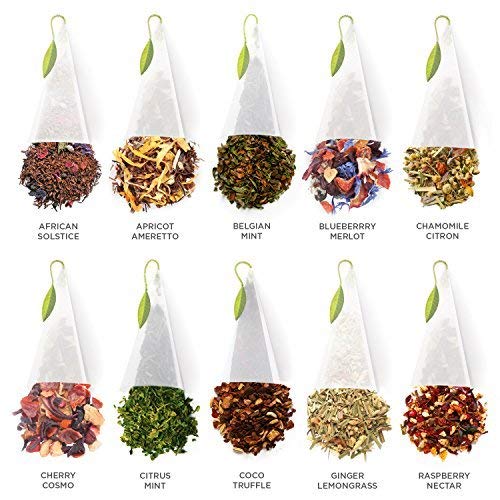 Tea Sampler 40 Pyramid Infuser Bags (40 Count)