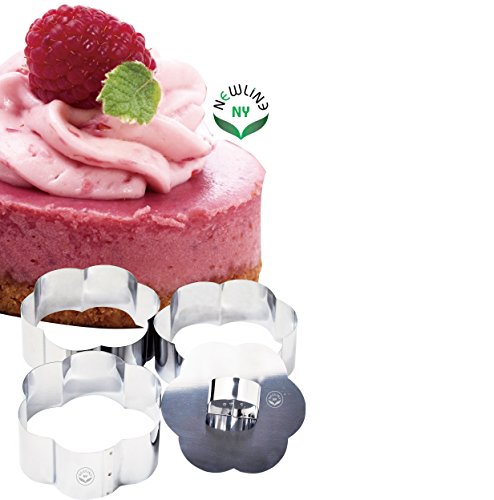 NewlineNY Stainless Steel Dessert Rings (4 Count)