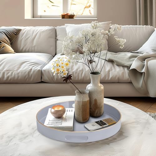 13" Gray Decorative Tray