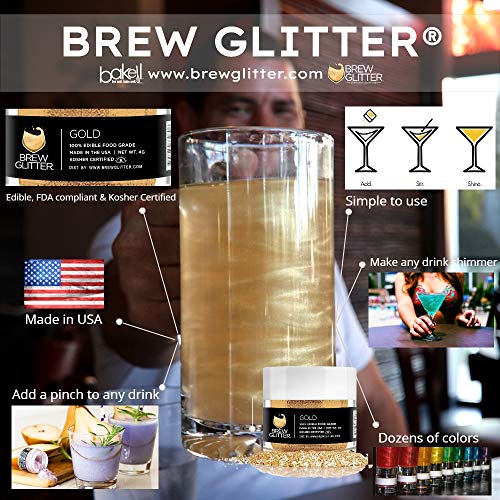 White BREW GLITTER Edible Glitter For Drinks
