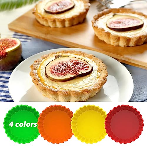 Silicone Mini Tart Pan 4 Inch Non (8 Count)