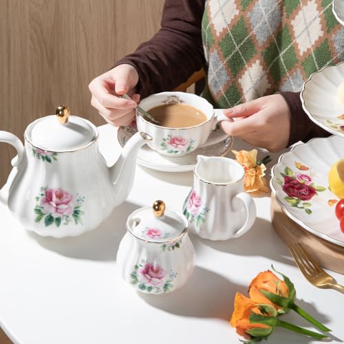 Sweejar Porcelain Tea Sets British Royal Series (22 Count)