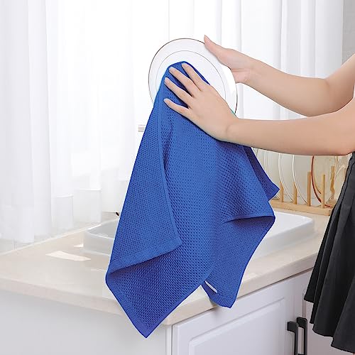 100% Cotton Waffle Weave Kitchen Dish Towels 6 (6 Count)