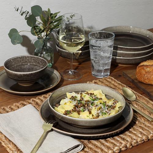 Hailstone 16 Piece Stoneware Reactive Glaze