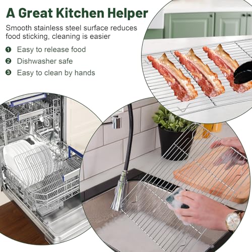 Cooling Rack 15.3” x 11.1” Stainless Steel Wire Baking Rack