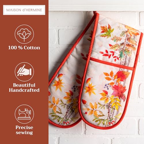 Double Oven Mitts 100% Cotton Double Oven Glove