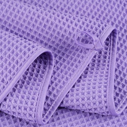 430 GSM Poly Blend Microfiber Quick Dry Waffle Bath Towel (4 Count)