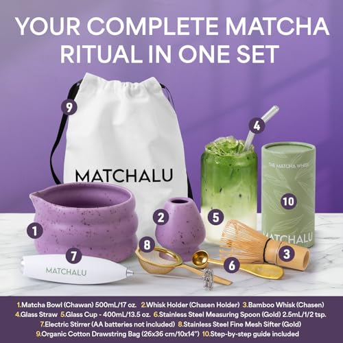 Matcha Whisk Set With Ceramic Matcha Bowl