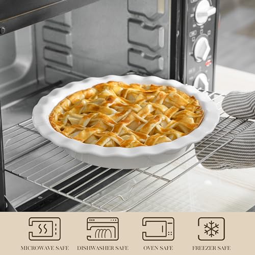 40 Oz Ceramic Pie Pan Set of 2 (2 Count)
