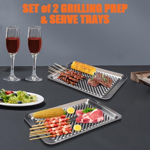Grilling Prep and Serve Trays (2 Count)