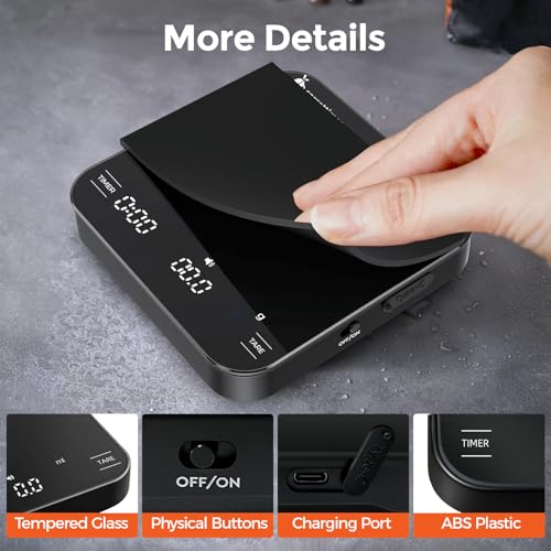 Rechargeable Mini Coffee Scale with Timer