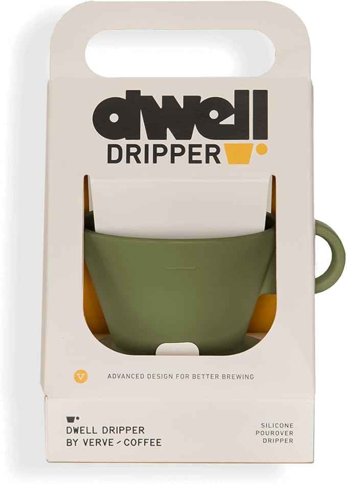 Verve Dwell Dripper Pour Over Coffee Maker Set, Non-Electric Coffee Dripper, Manual Brew Maker (Green)