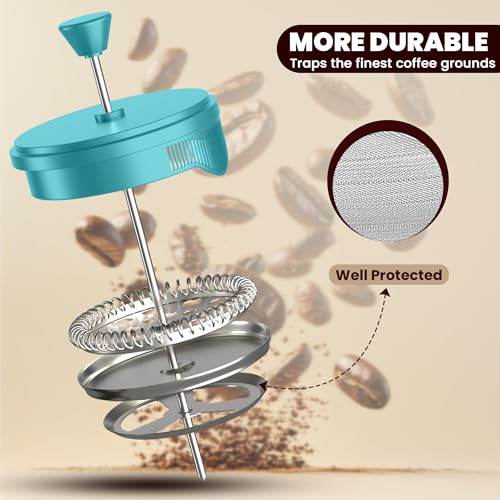 Borosilicate Glass French Press Coffee Maker 34 Oz