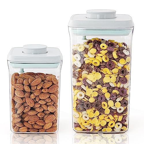 2 Pack Pop Top Airtight Food Storage Containers