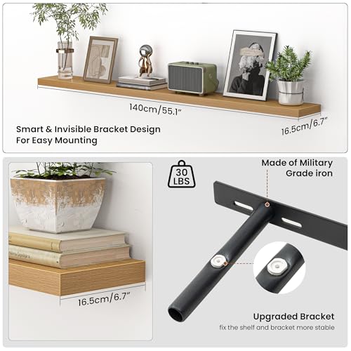 55 Inch Floating Shelves for Wall (2 Count)