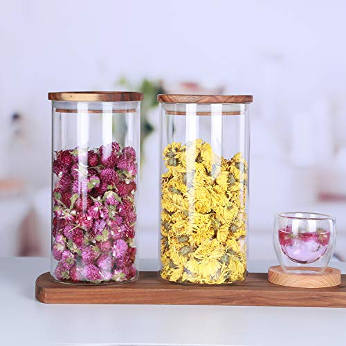 Glass Tea Canisters for Loose Leaf Tea (2 Count)