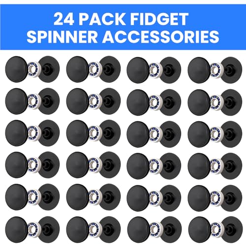 Fidget Spinner Bearings with Caps 24 Pack (24 Count)