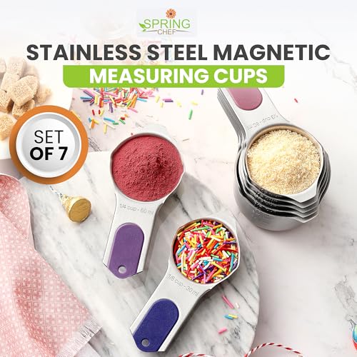 7 Magnetic Stainless Steel Measuring Cups Set (7 Count)