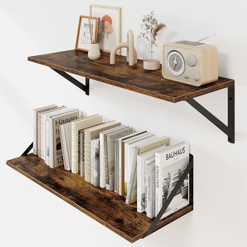 Deep Floating Shelves for Wall (2 Count)