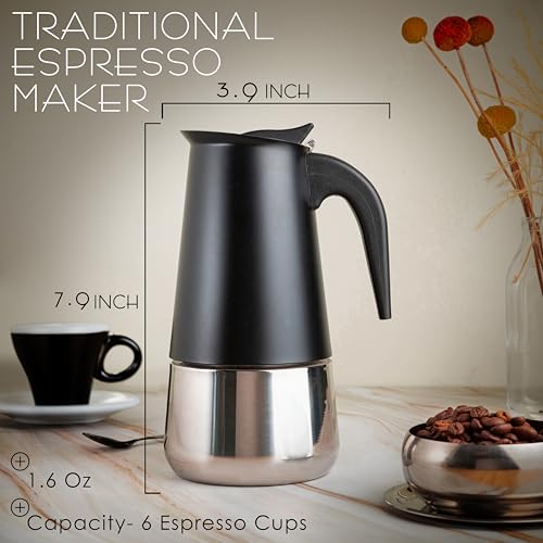 6 Cup Greca Moka Pot (6 Espresso Cups)