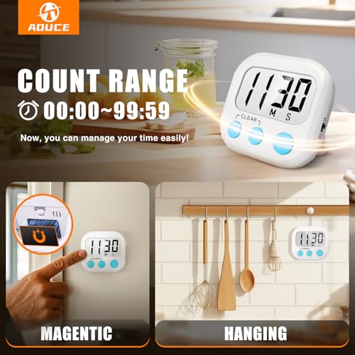Digital Kitchen Timers for Cooking (2 Count)