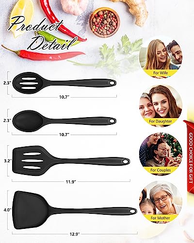 4 Pcs Silicone Kitchen Utensils Set (4 Count)