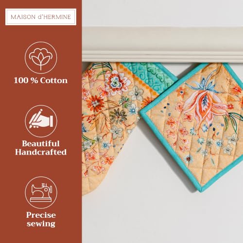 100% Cotton Oven Mitt & Pot Holder Set (2 Count)