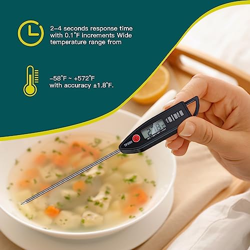 12 Set Digital Food Thermometer Long Probe Instant (12 Count)