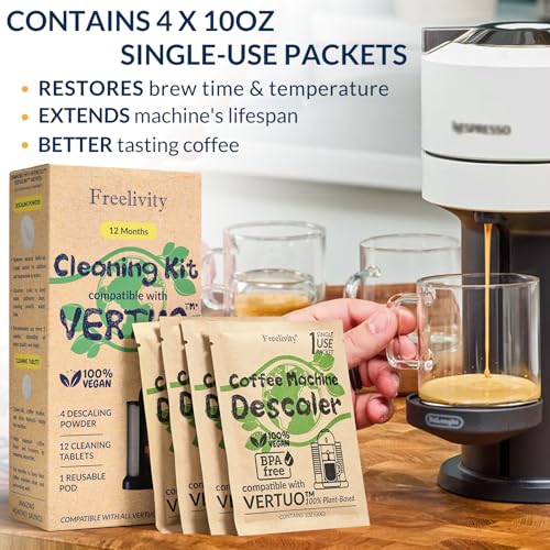 Nespresso Compatible Vertuo Cleaning & Descaling Kit (8 Ounce)