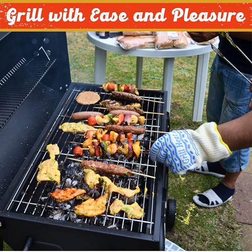 Grill Gloves Heat Proof for Men Grilling BBQ Heat Resistant Gloves (2 Count)