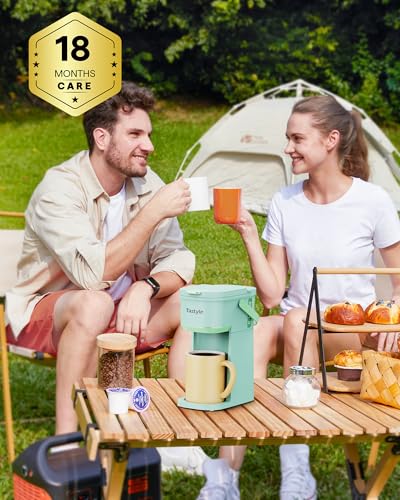 Mini Single Serve Coffee Maker for K Cups and Grounds with Handle