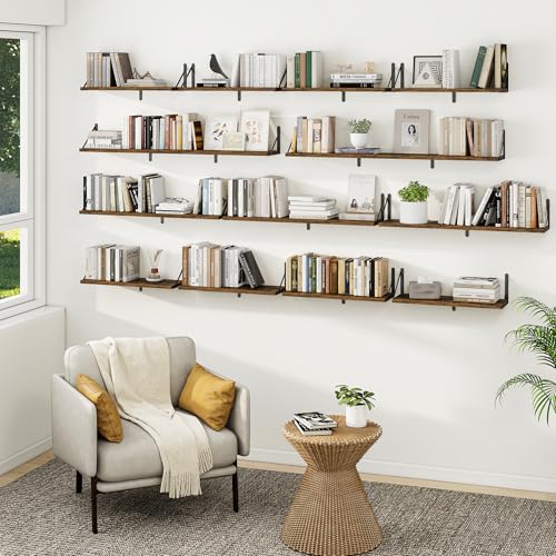 Floating Book Shelves for Wall (3 Count)