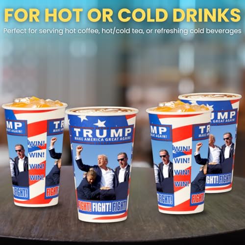Trump Design Disposable Paper Coffee Cups (100 Count)
