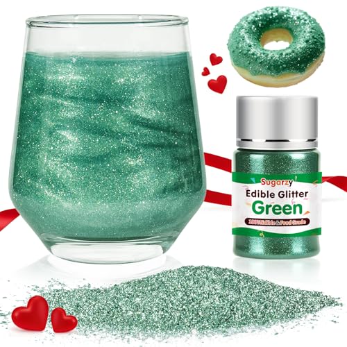 Edible Green Glitter for Drinks