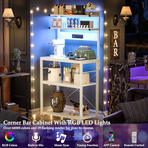 Bakers Rack with Power Outlet & RGB LED (11 Count)
