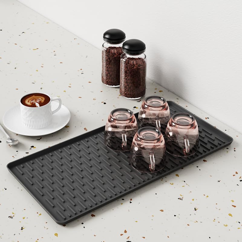 Coffee Mat Dish Drying Mat 2 in1 Coffee Maker Mat for Kitchen Counter