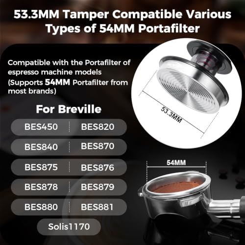 53mm Semi Transparent Coffee Tamper for Espresso