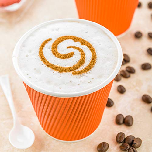 Ripple Wall Coffee Cups 500 Count 8 Ounce Insulated Tangerine Orange Paper Cups