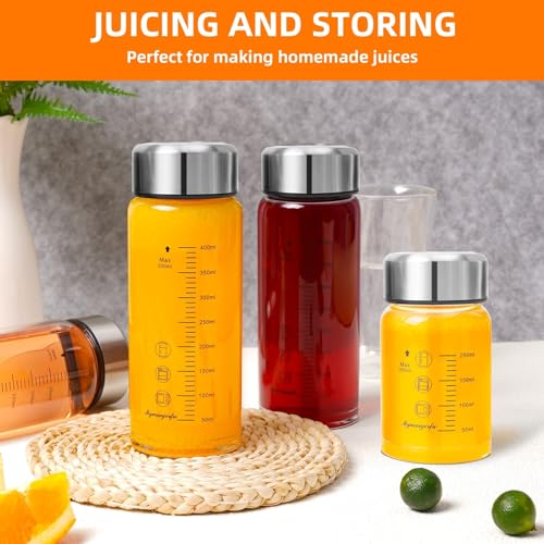Glass Juice Bottles 6 Pack 16 oz (6 Count)