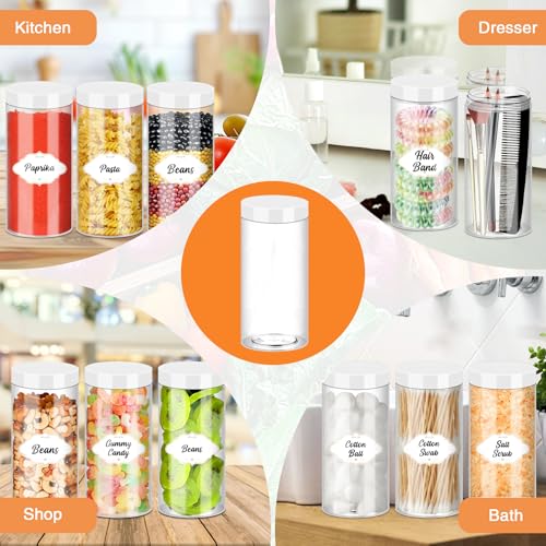 Plastic Jars with Lids 16 OZ (24 Count)
