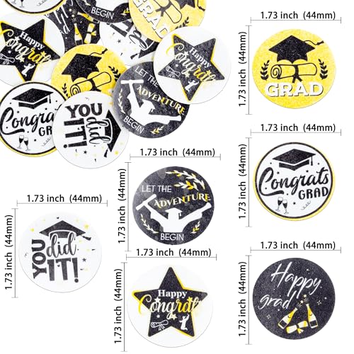 48Pcs Edible Graduation 2026 Cupcake Toppers Wafer Paper Grad Cap Diploma Cake Decoration Picks for 2026 Grad Theme Party Cake Decor Supplies Black Gold (48 Count)