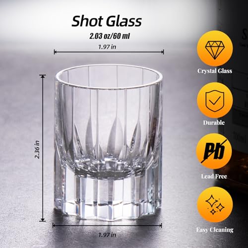Crystal Whiskey Glasses Set of 2 Handcrafted Old Fashioned Glasses (2 Count)