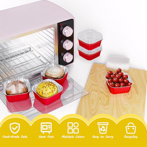 25 Pack Mini Cake Pans with Lids (25 Count)