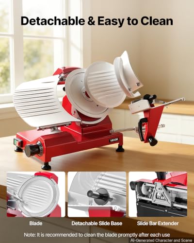 Commercial Meat Slicer 340W Electric Deli Food Slicer 10 inch Blade