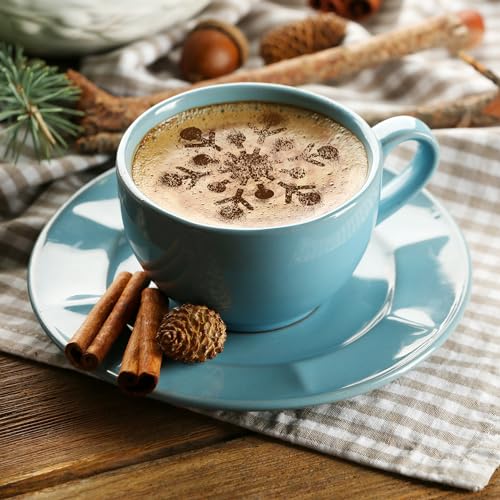 Coffee Stencils and Cookies Decoration 14Pcs 2.8”x2.8” and 4.3”x4.3”