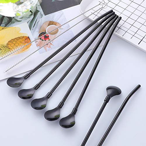 Straw Spoon 8PCS 8.5inch 18 (8 Count)