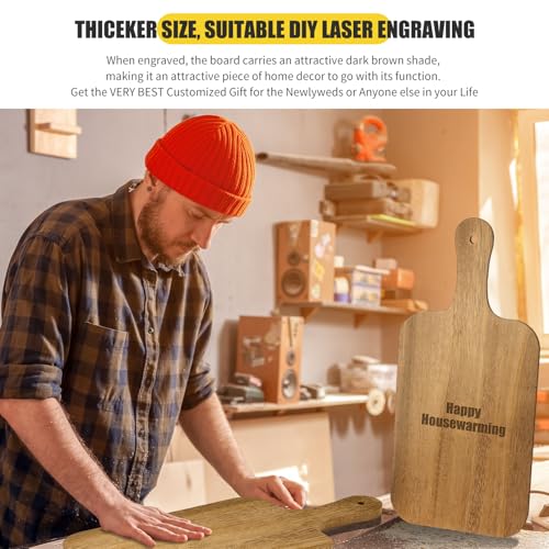 6 Pcs Thick Wood Cutting Boards 15 Inch for Laser Engraving (6 Count)