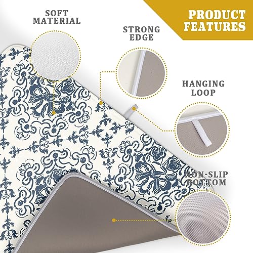 Bohemian Grey Retro Dish Drying Mat for Kitchen Counter